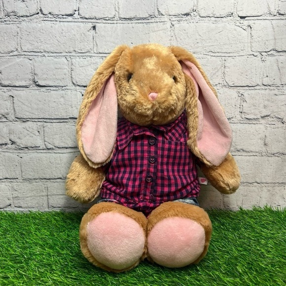 Build‎ a Bear BAB Pawlette Brown Easter Bunny Rabbit Stuffed Plush w/ outfit 15" - Picture 1 of 6